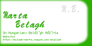 marta belagh business card